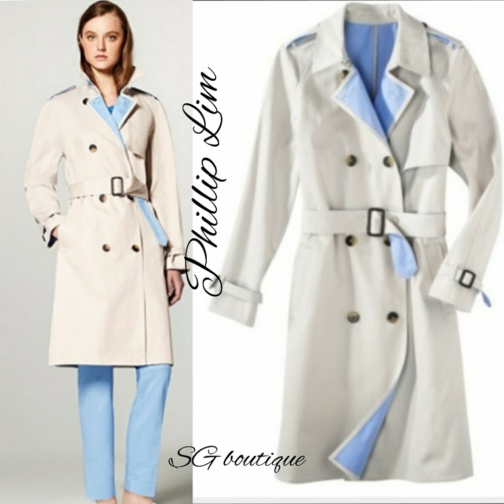 🆕⭐ Phillip Lim trench coat khaki light blue